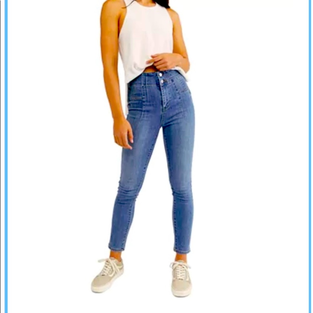 Jayde high rise free people skinny jeans